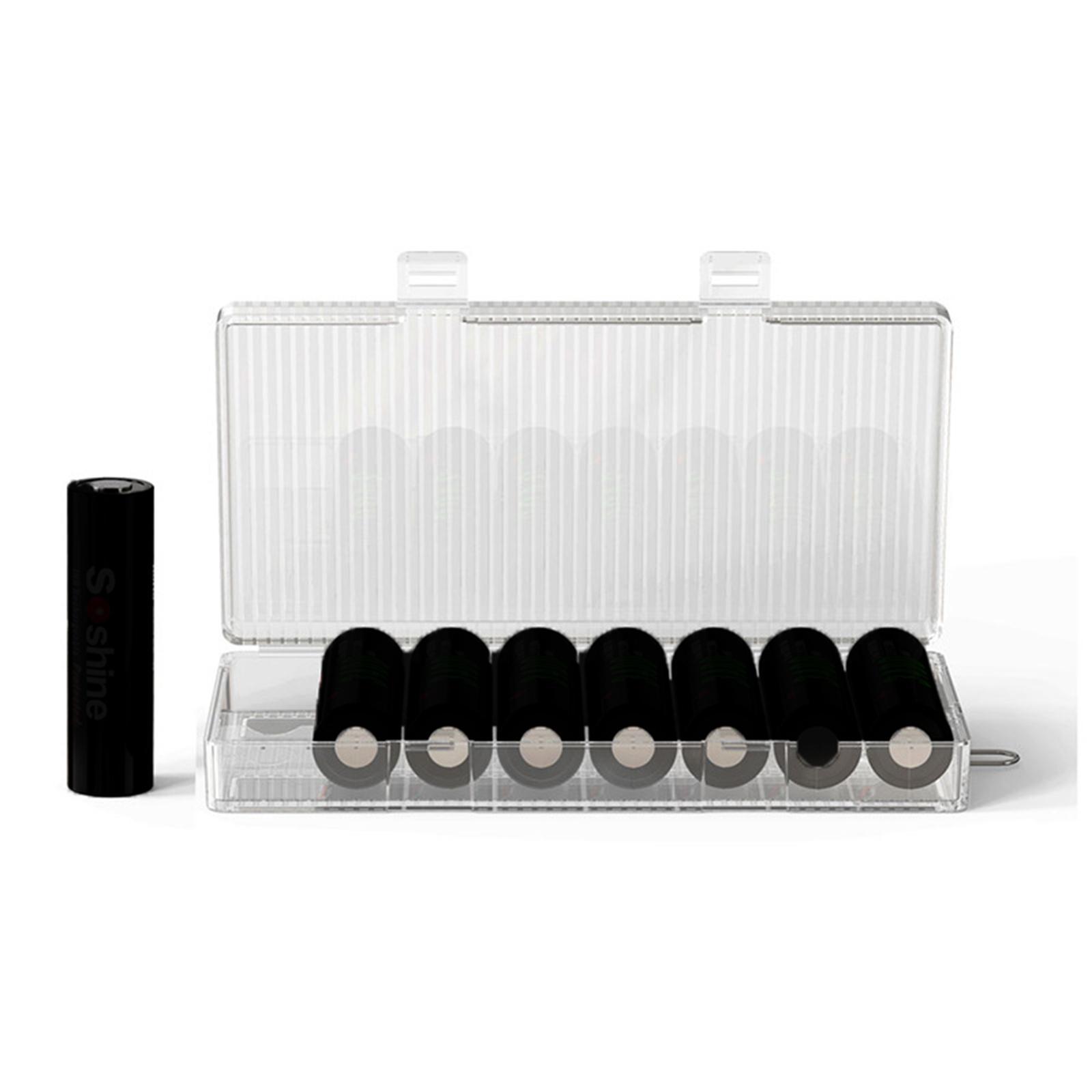 Clear 18650 Cell Battery Box for 8Pcs 18650 Size Batteries