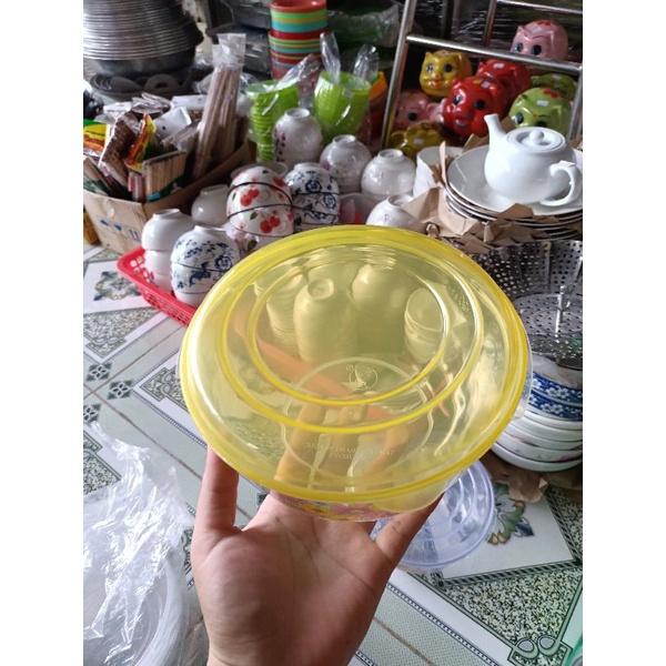 thố nhựa tròn trung có nắp đậy đk 17cm