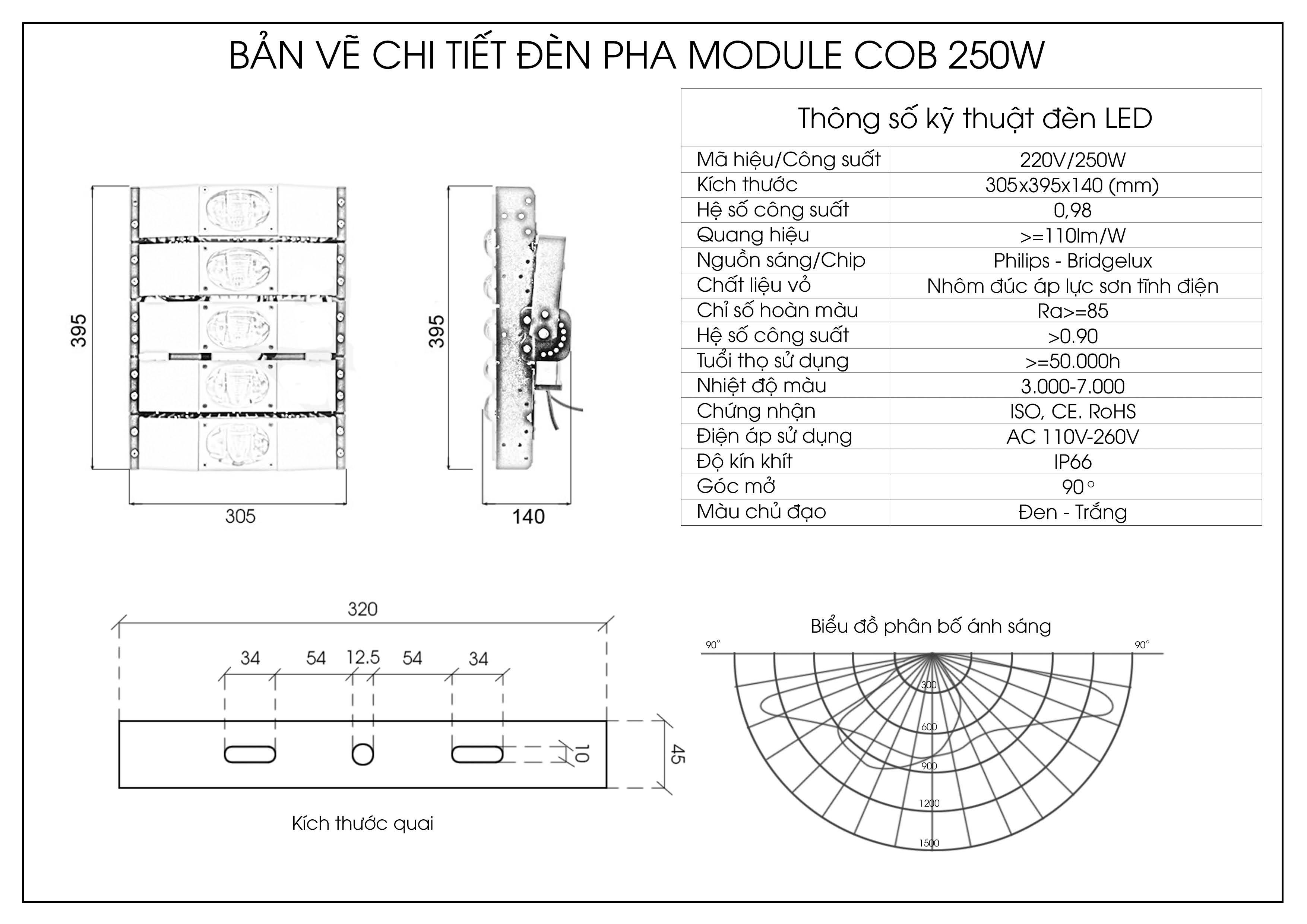 Đèn sân tennis 250w  - Trung tính