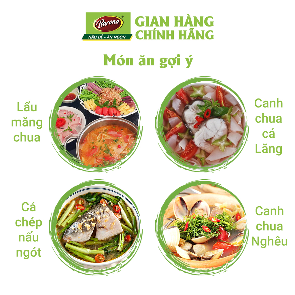 Xốt Gia Vị Hoàn Chỉnh BARONA - Canh chua 80g