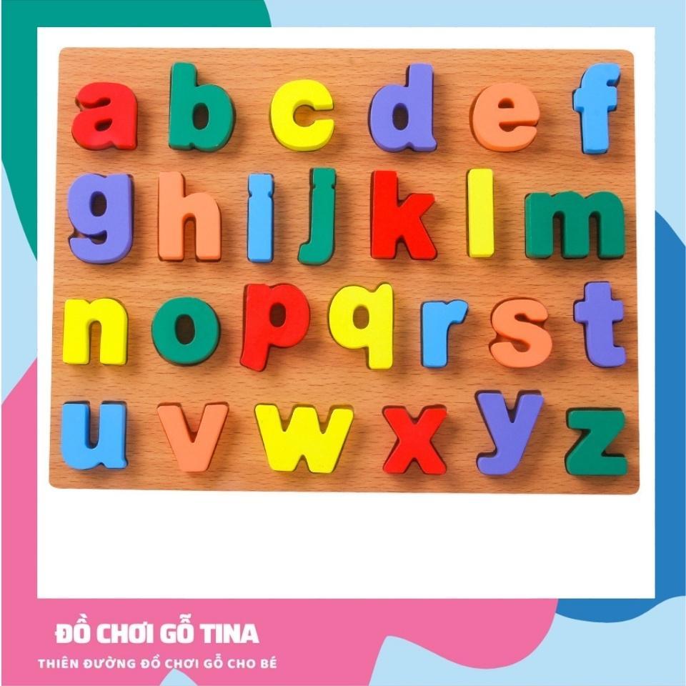 Đồ Chơi Gỗ Bảng Học Bảng Chữ Cái Tiếng Việt In Thường Gỗ Nổi, Đồ Chơi Gỗ Montessori Giáo Dục Sớm Cho Bé - CH Hương Thị Miễn Phí Vận Chuyển