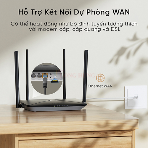 Router Wifi 4G LTE Mercusys chuẩn N 300 Mbps Wireless MB115-4G - Hàng chính hãng