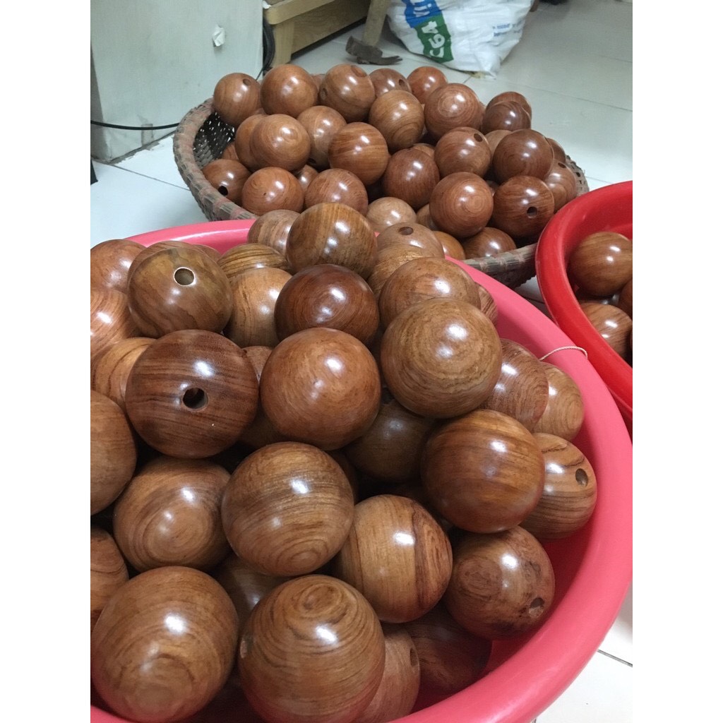 Bi Lăn Tay Hạt Gỗ Hương 6cm
