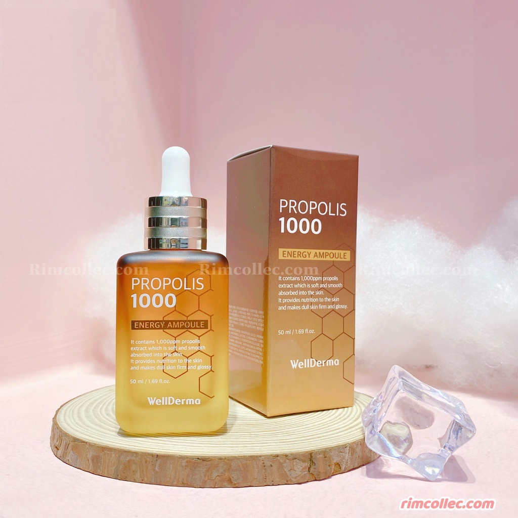 Serum Cải Thiện Nếp Nhăn Làm Trắng Da WellDerma Propolis 1000 Energy Ampoule 50ml