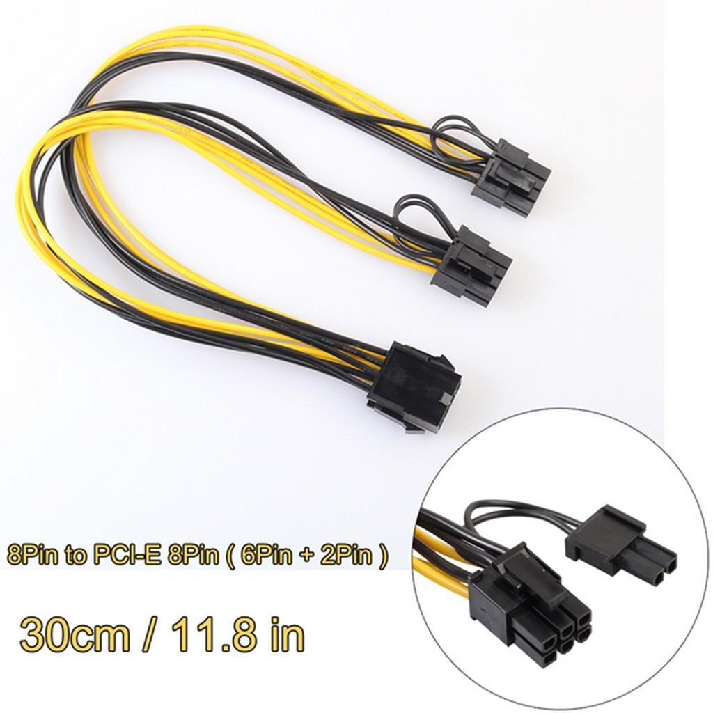8pin to Dual 8-pin 2x Splitter Extension Cable Power Cable 30cm
