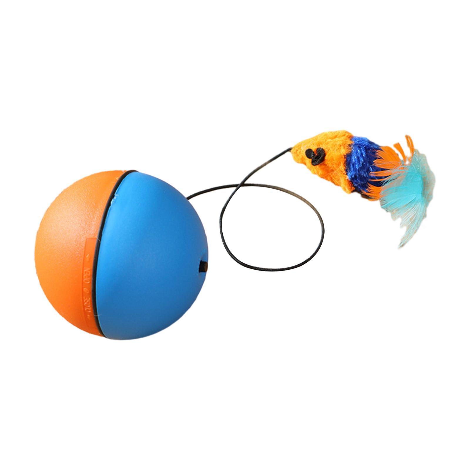 Interactive Toy Interactive Cat Toys Ball Teaser Toys Catcher Toy Feather Toy Electric Cat Balls for Cats Exercise