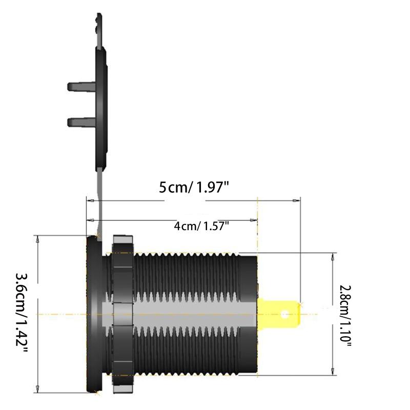 12V-24V USB + Loại C Outlet Power Power Power Sức phí nhanh cho điện thoại di động