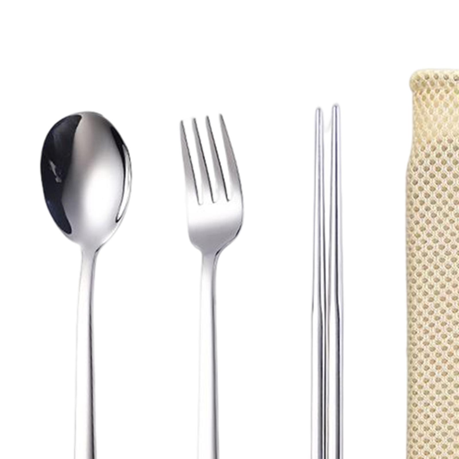 3x Cutlery Set Modern Flatware Utensil Spoon Fork Chopsticks for Childs Kids