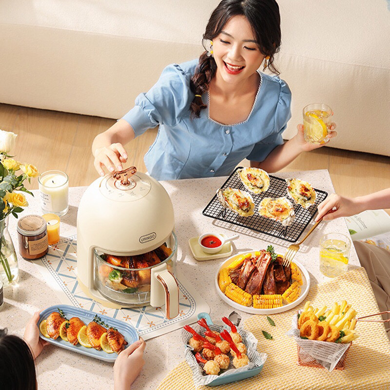 Nồi chiên không khí URINGO có lớp lót bằng kính nhìn thấy được