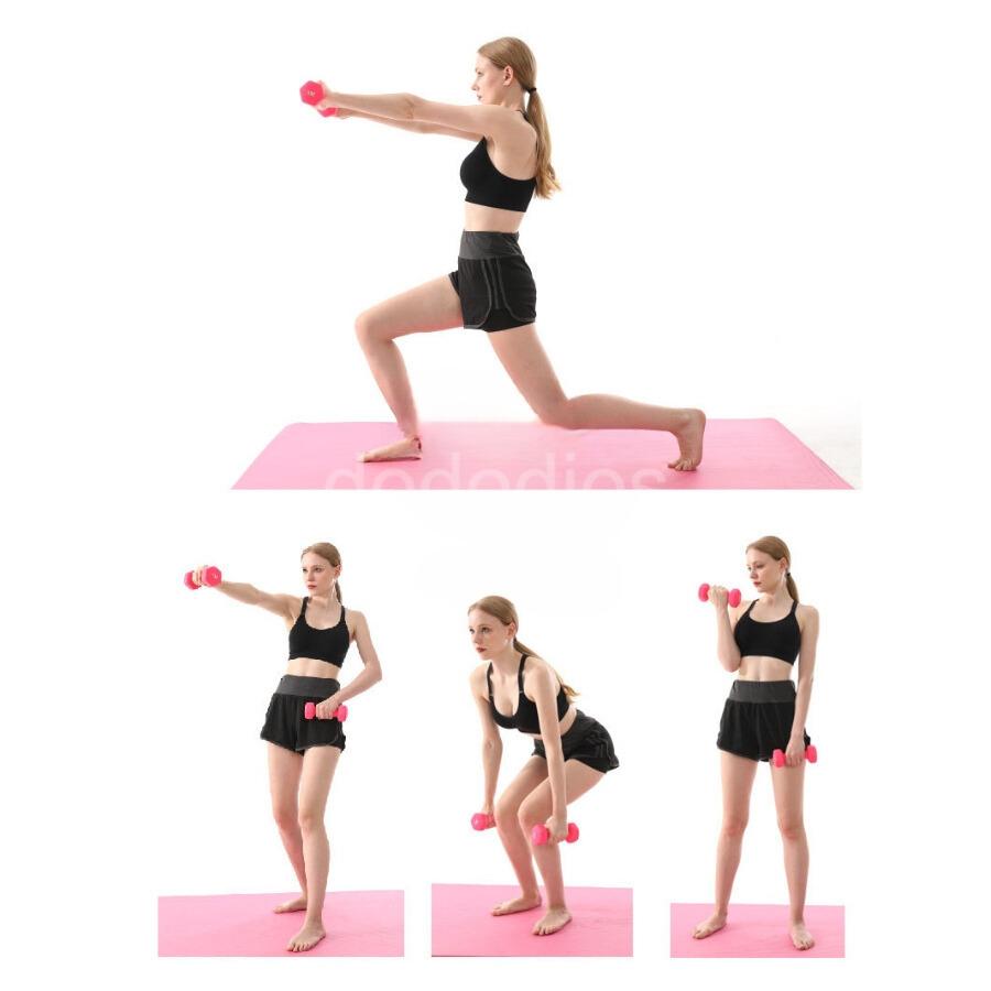 Tạ nhựa cao su cao cấp 1kg, 2kg, 3kg, 0.5kg tạ tay tập gym yoga cho nam nữ - Chính hãng dododios