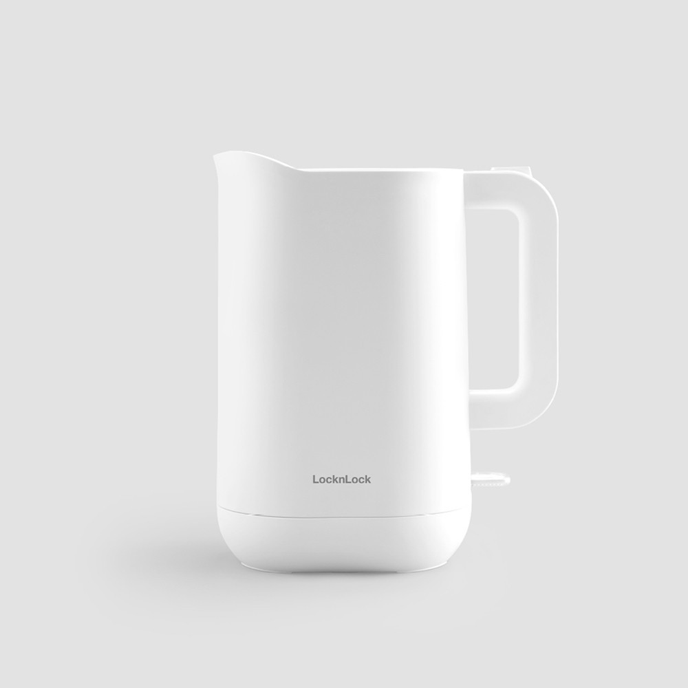 Ấm đun siêu tốc 1.2L giảm âm LocknLock Silent Electric Kettle - Màu trắng EJK216WHT - Hàng chính hãng