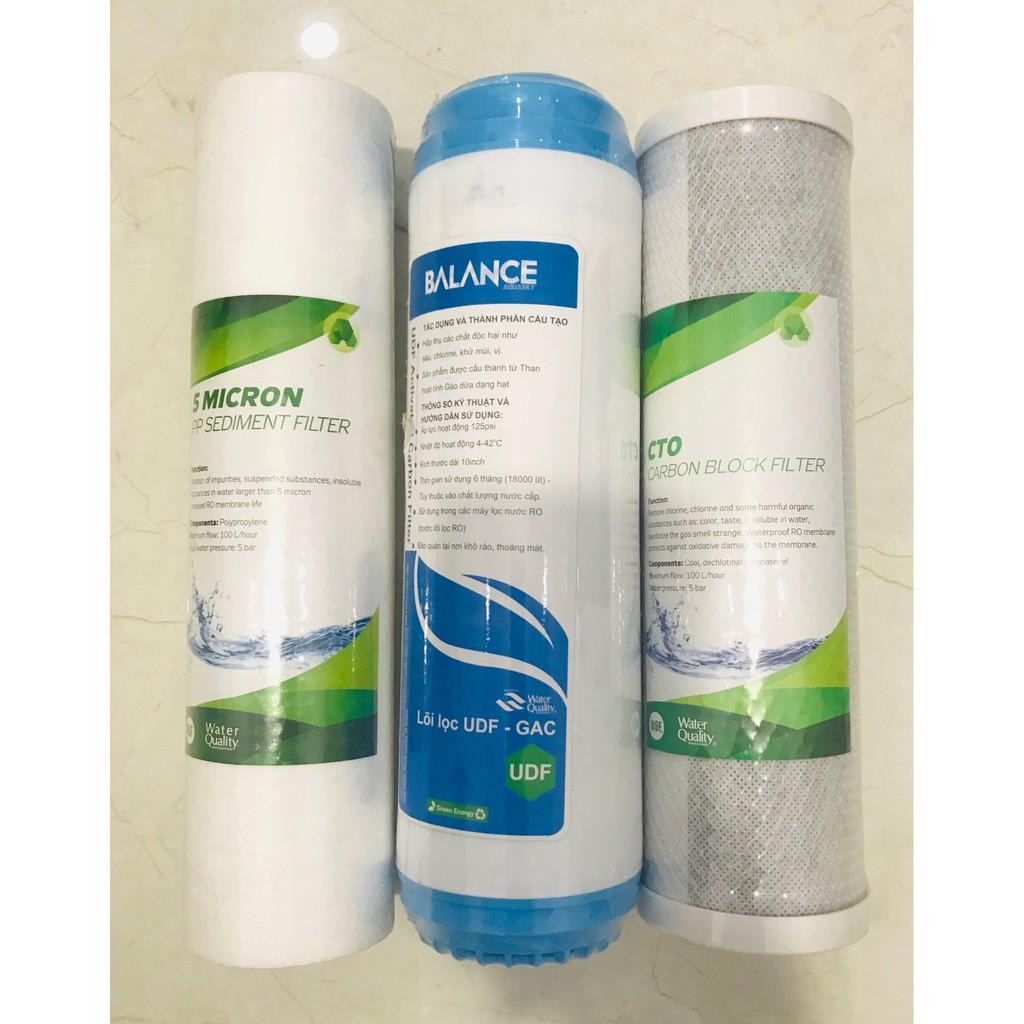 Bộ lọc nước sinh hoạt 3 lõi 10 in