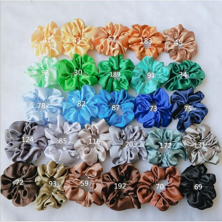 Ỉ 200 Dây Cột Tóc, Buộc Tóc Vải Scrunchies Siêu Xinh Dễ Thương Nhiều Màu CTV1