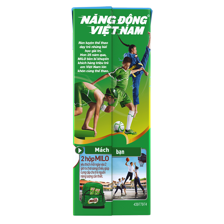 Sữa Tươi Milo 180ml (lốc/4 hộp)