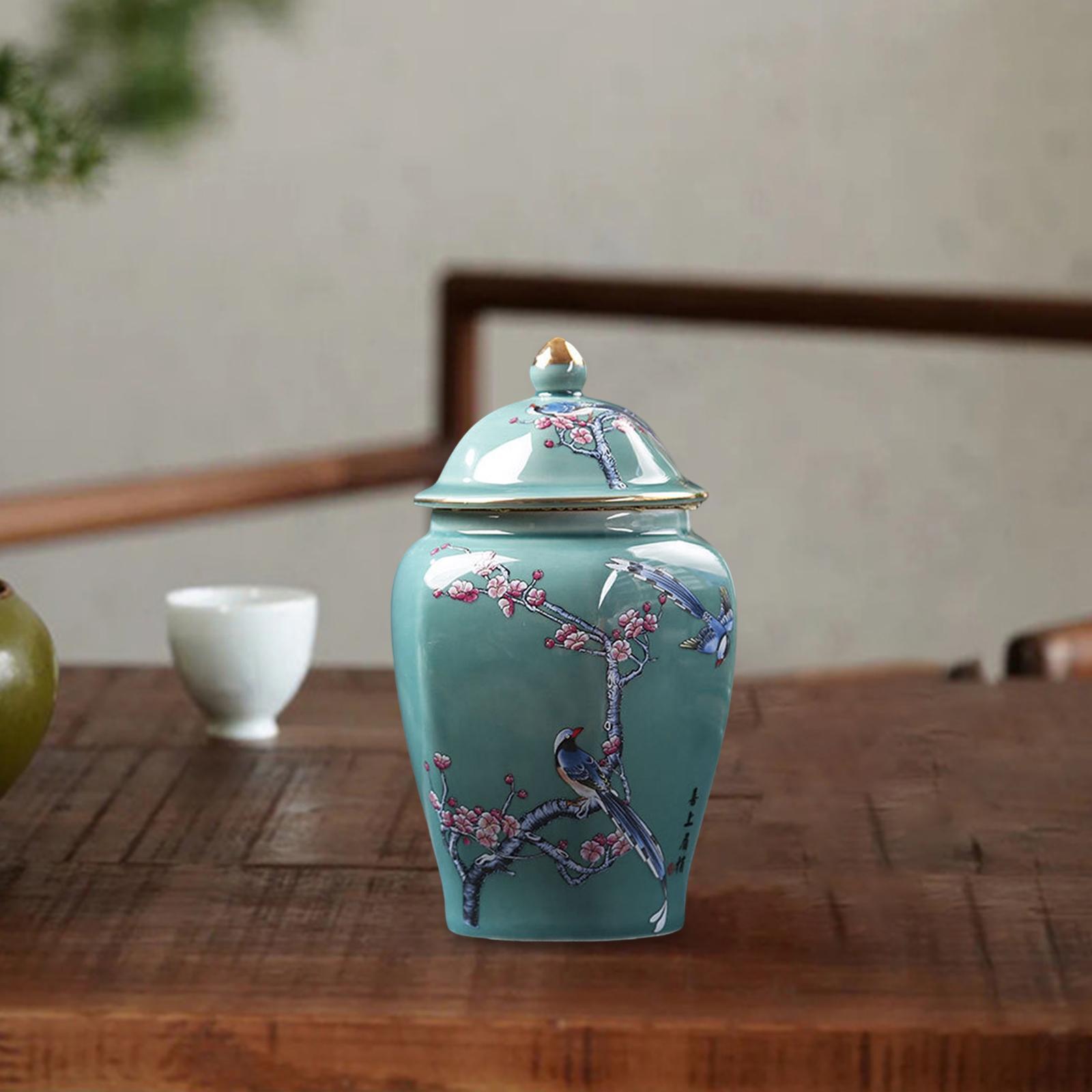Modern Flower Vase Tea Tin Display Candy Jar Ceramic Ginger Jar