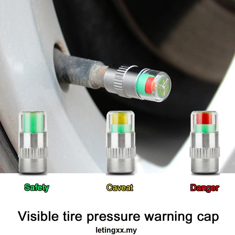 Bộ 4 Nắp Đậy Van Cảm Biến Áp Suất Lốp Xe Hơi Yasokro 2.4 Bar 34 Psi