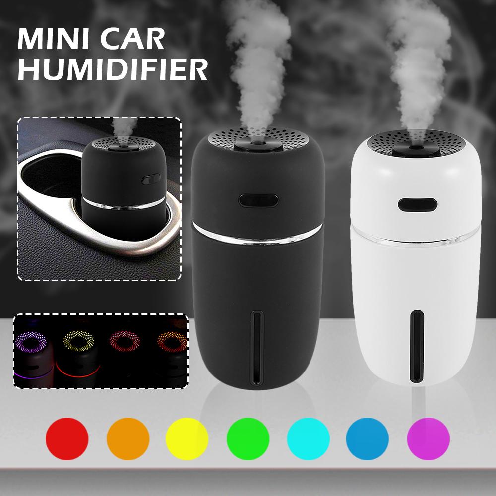 USB Di Động Máy Tạo Độ Ẩm Phun Sương Khuếch Tán Tinh Dầu Đèn LED Mini USB Máy Tạo Độ Ẩm Không Khí Máy Lọc Xe Siêu Âm Khuếch Tán Hương Thơm
