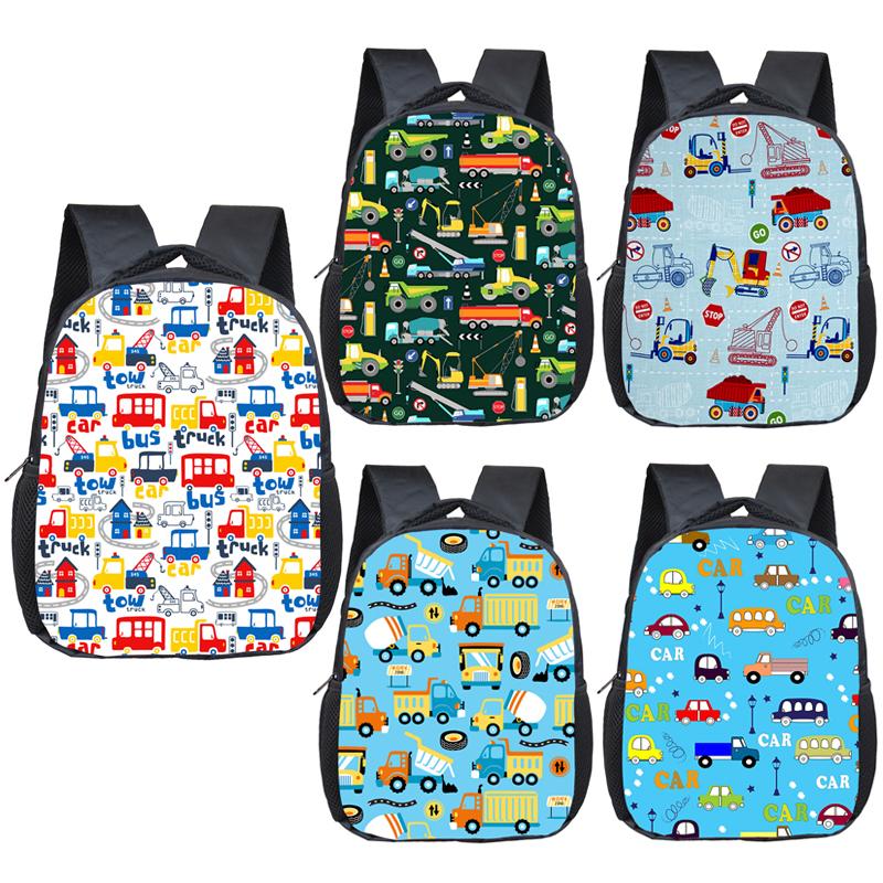 Hoạt Hình Xe Tải Xe Buýt Ba Lô Trẻ Em Học Túi Bé Trai Bé Gái Mẫu Giáo Túi Kawaii Trẻ Em Ba Lô Đi Học Cho Bé Tặng Túi
