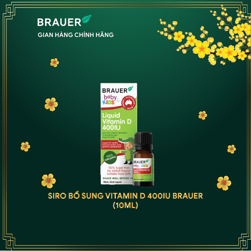 Vitamin D Brauer Úc dành cho trẻ sơ sinh trở lên (10ml)