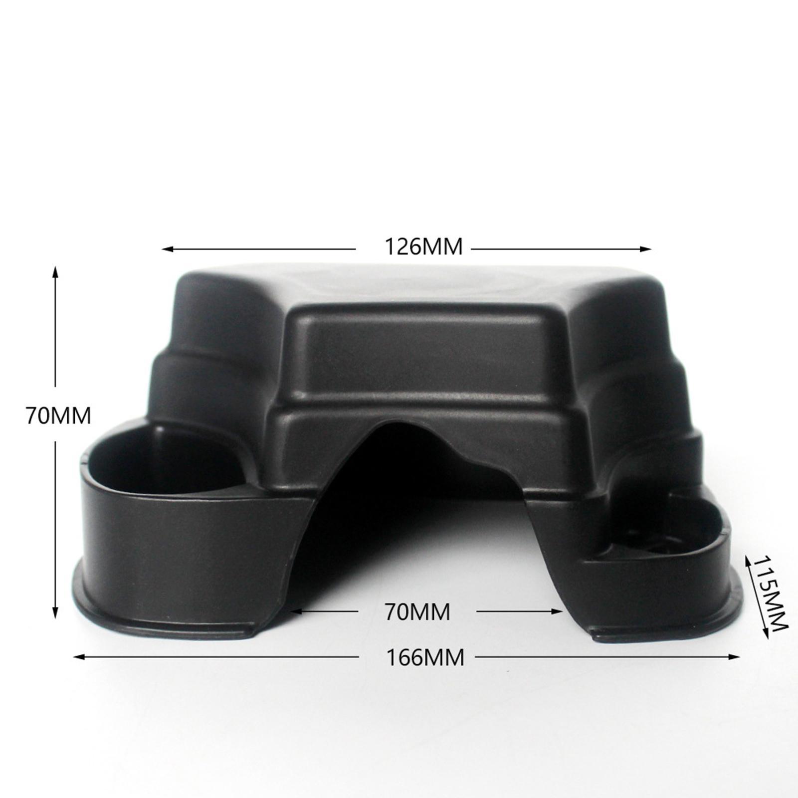 Plastic Reptile Hide Box with 2 Sinks Ornament for Gecko Leopard Small Snake Rodents