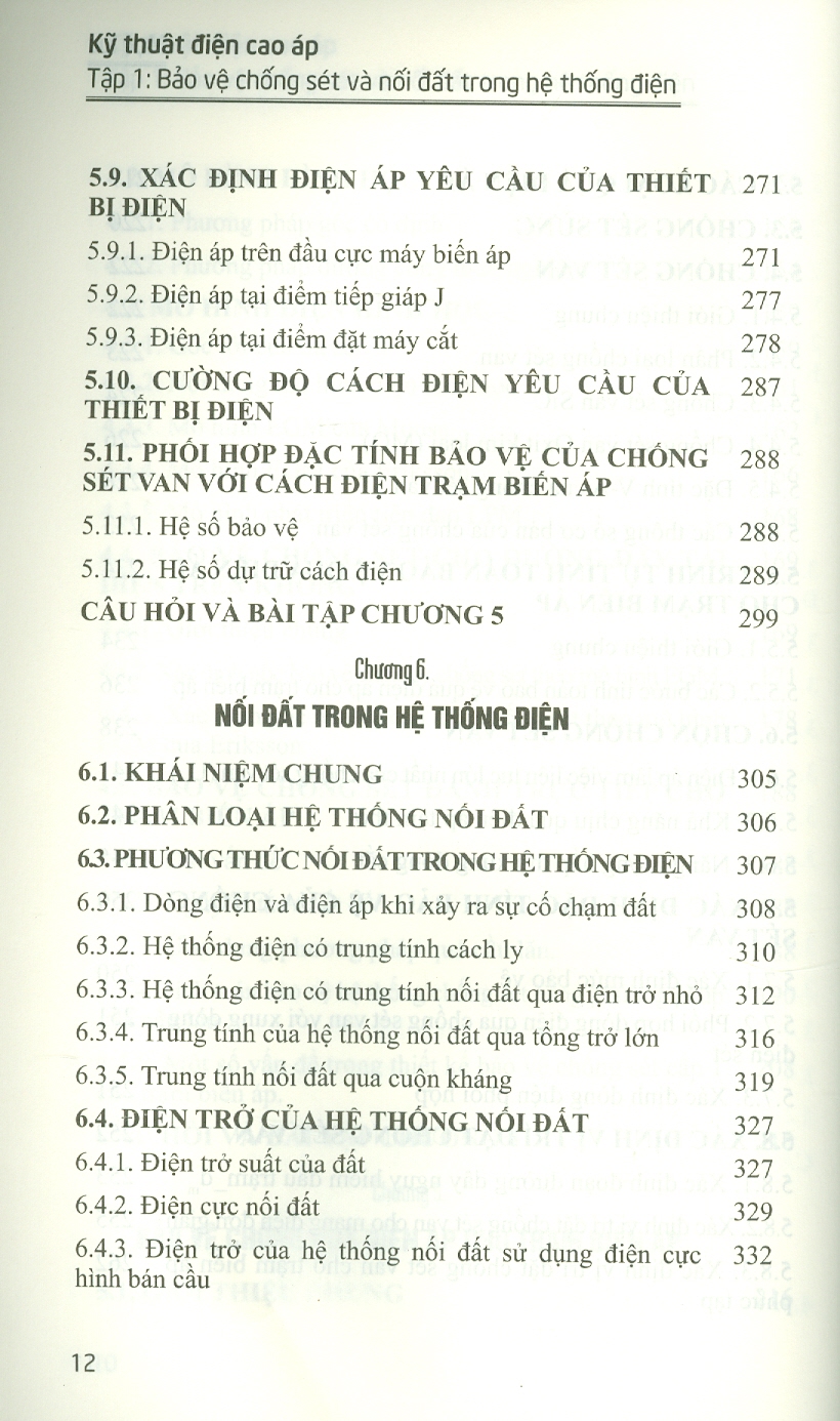 Kỹ Thuật Điện Cao Áp Tập 1 Bảo Vệ Chống Sét Và Nối Đất Trong Hệ Thống Điện