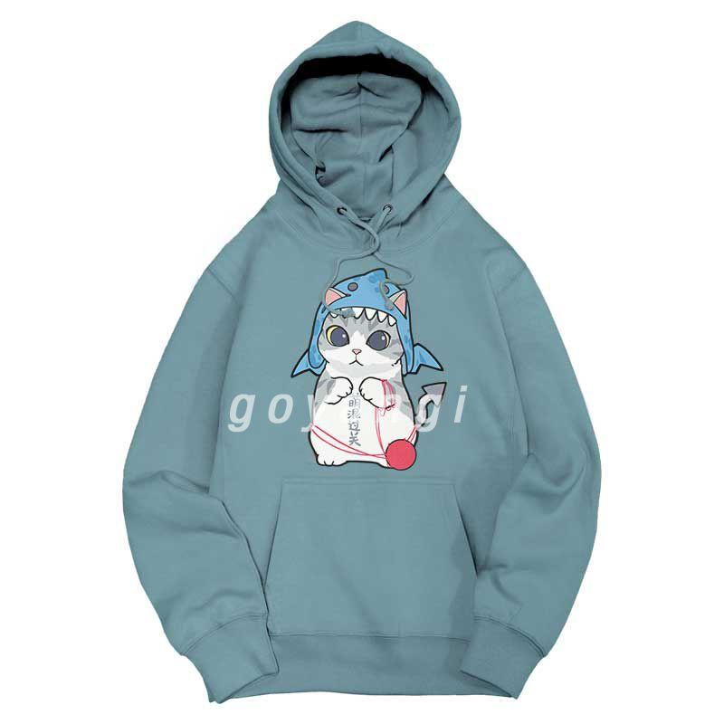 Áo hoodie goyangi Khủng long mặt mèo oversize phong cách hàn quốc