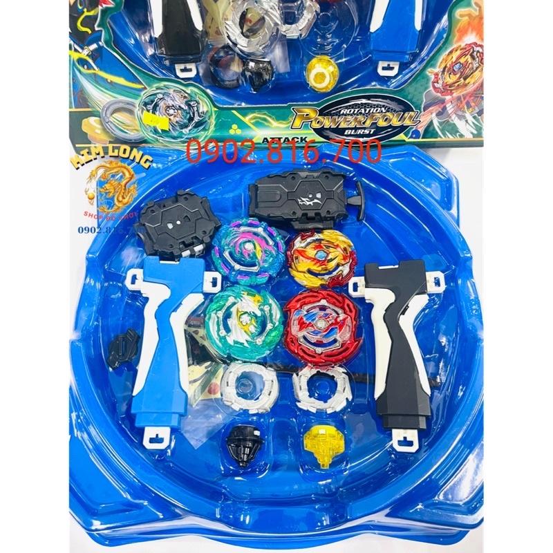 Bộ 2 Con Quay BEYBLADE vòng xoay thần tốc siêu mạnh có 2 kiểu Tay Cầm 559