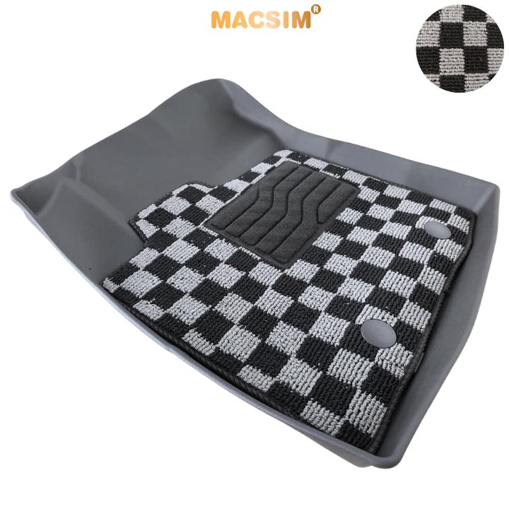 Thảm Lót Sàn 2 Lớp TPE Macsim Veloz / Avanza Chuẩn Form, Bền, Không Mùi ( dệt thô caro 2 lớp sd3 ct)