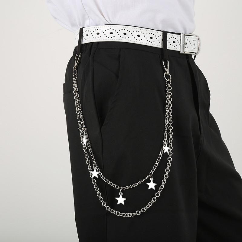 Hình ảnh Chuỗi chain kim loại đeo quần mix ngôi sao
