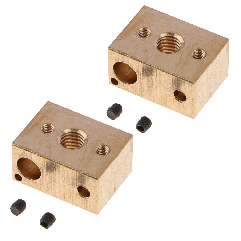 Sunnimix Đồng V6 Nóng Chặn Cho 3D Máy In Phần Giàn Phơi Hotend Nhiệt Khối 2 Chiếc