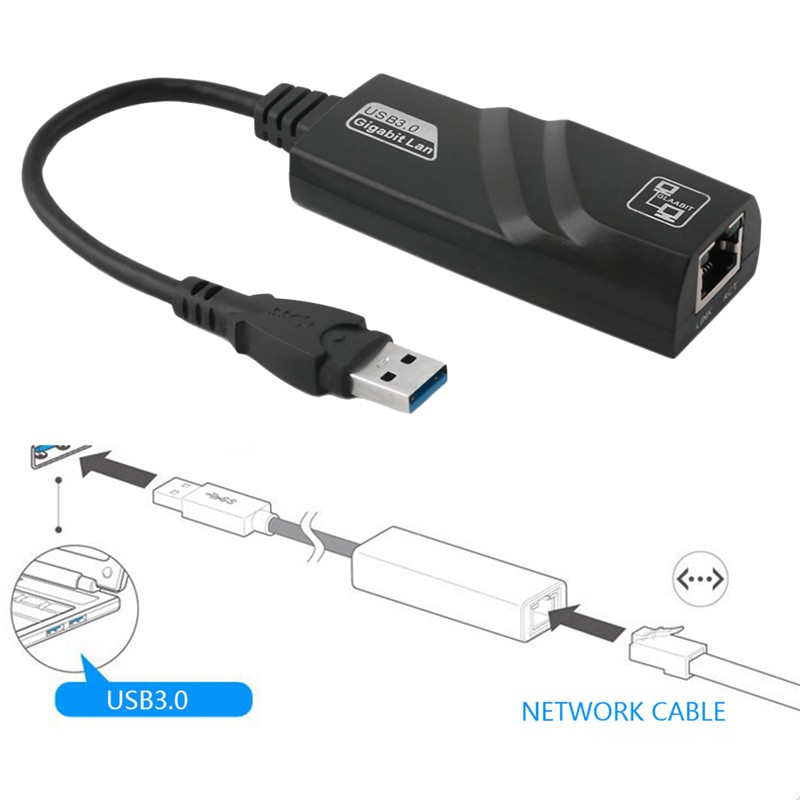 Cáp USB 3.0 sang LAN Gigabit 1000Mbps Winet WN-UEA1000 Hàng chính hãng, kết nối dây mạng qua ngõ usb cho lapptop, máy tính