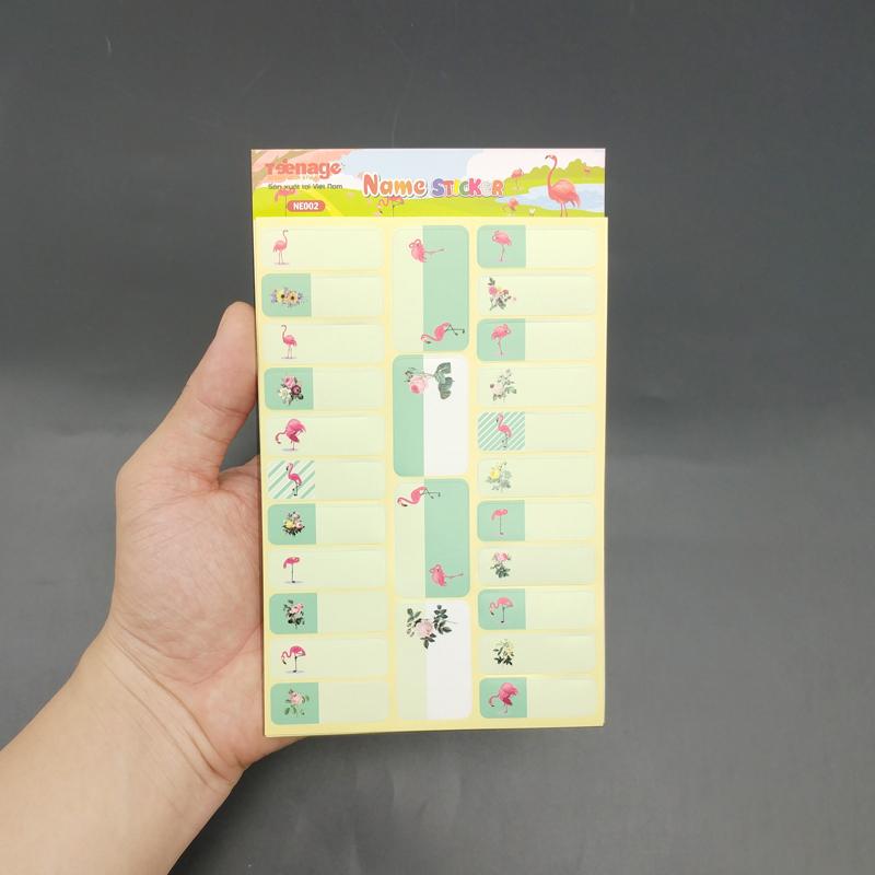 Bộ 5 Tờ Sticker Name - Teenage SN-03 - Hồng Hạc