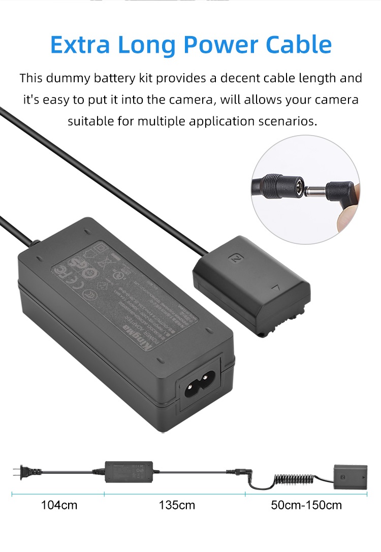 Pin ảo/ giả pin/ Pin Dummy Kingma for Sony NP-FZ100, Hàng nhập khẩu