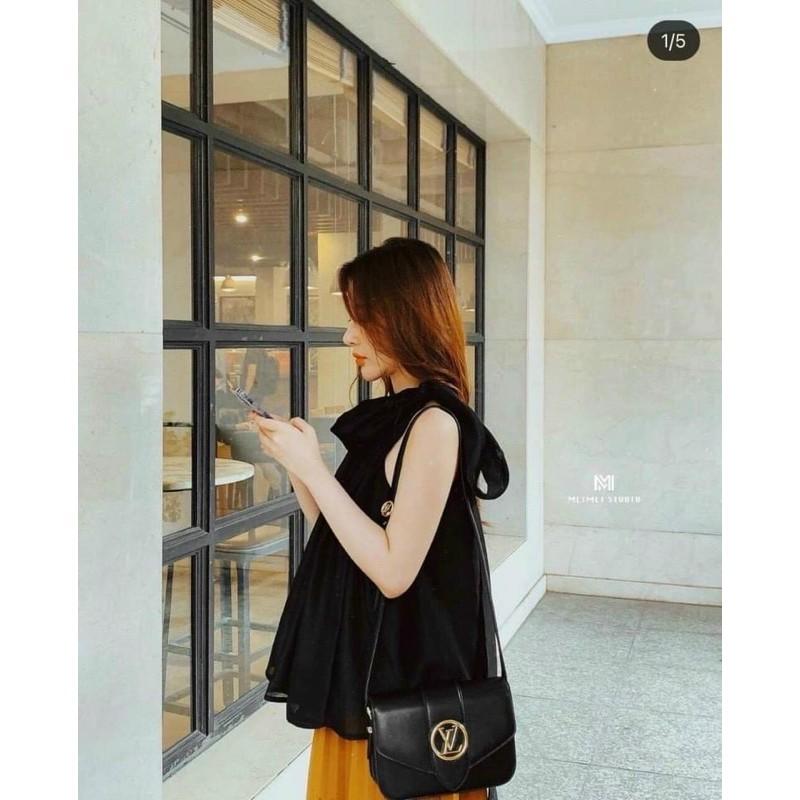 ÁO YẾM LỤA TƠ THẮT NƠ - DRA0038