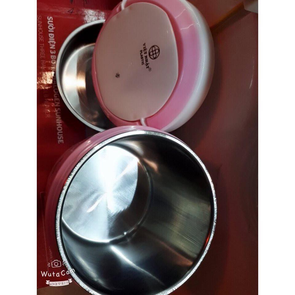 Hộp cơm giữ nhiệt 2 ngăn ruột inox nhựa No 4032| Cặp lồng giữ nhiệt 2 tầng