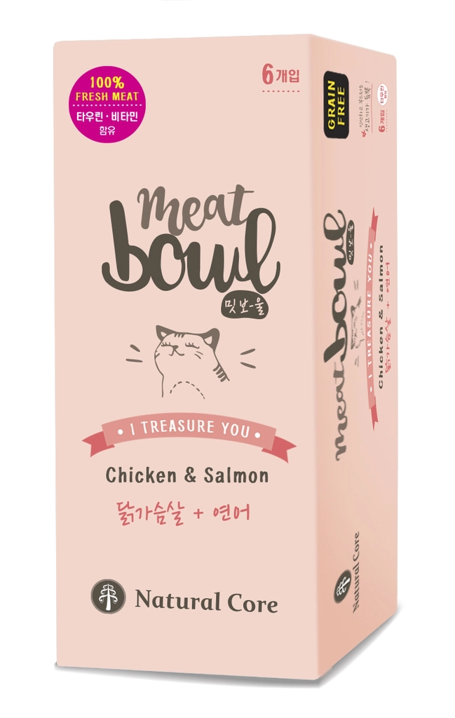 Pate 100% Thịt Tươi Cho Mèo | Meatbowl | Thương hiệu Natural Core Hàn Quốc | 6 hủ mini tiện dụng