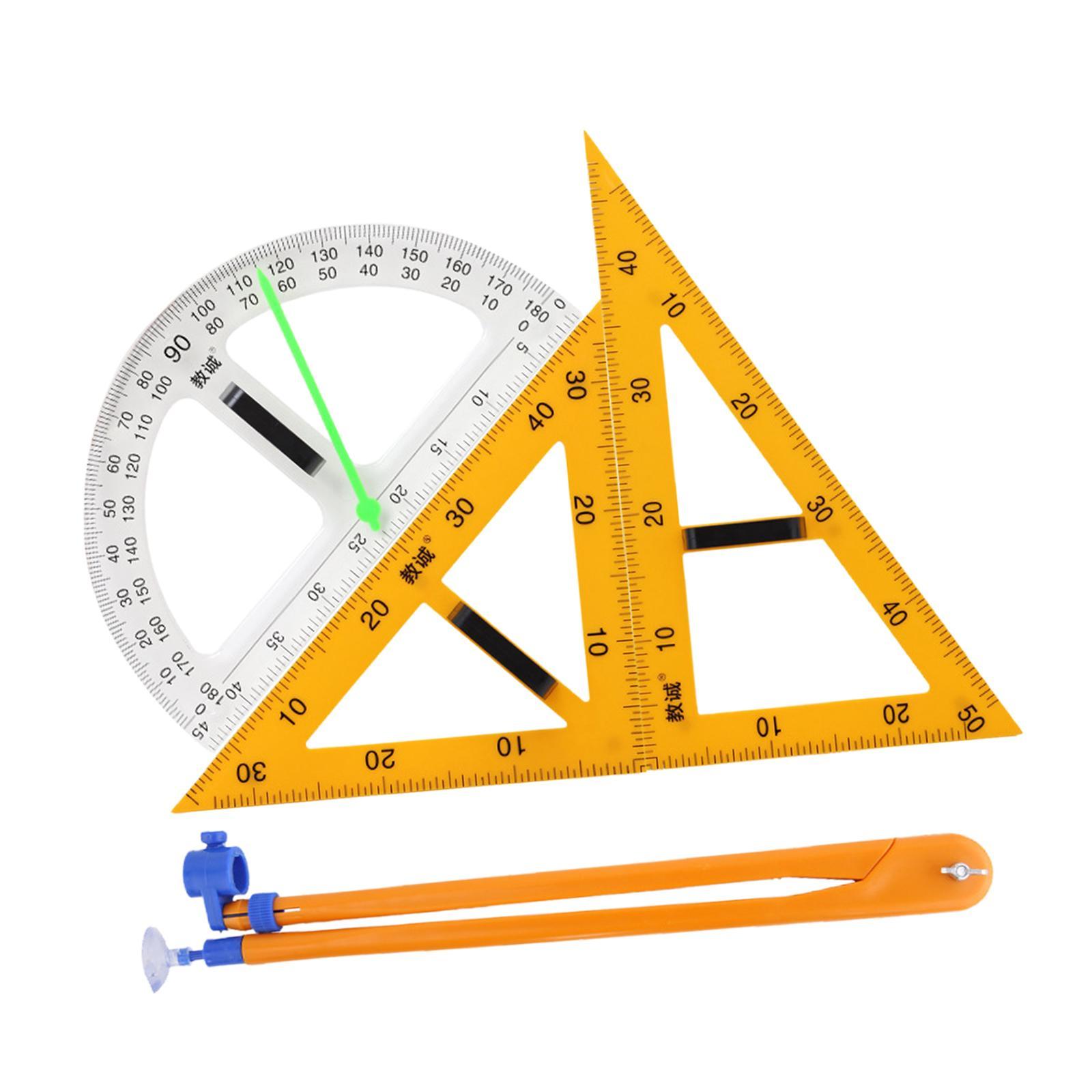 4x Math Geometry Rulers Triangle Large Drafting