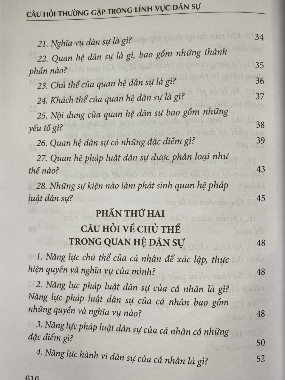 Các câu hỏi thường gặp trong lĩnh vực dân sự