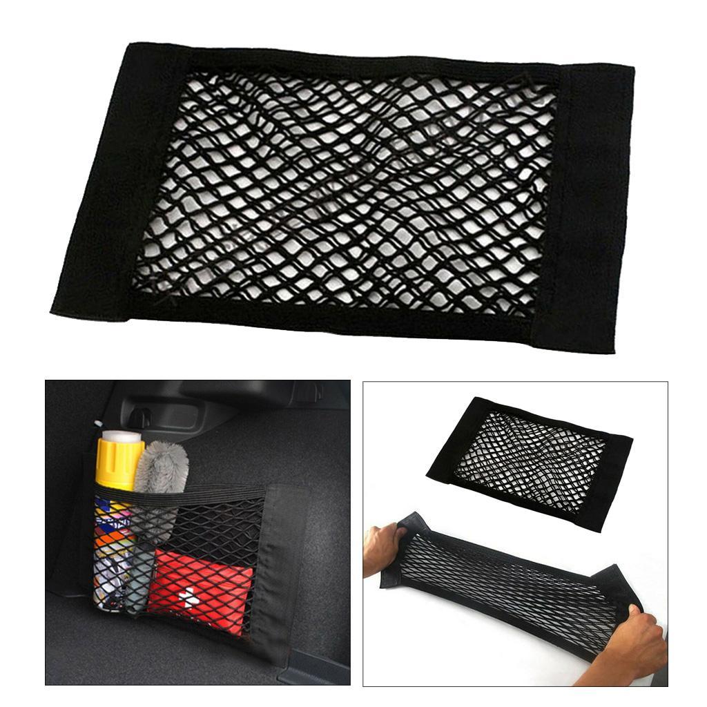 3x Car Seat Organizer Storage Bag Elastic Mesh Net Pocket, for Auto Vehicle Van