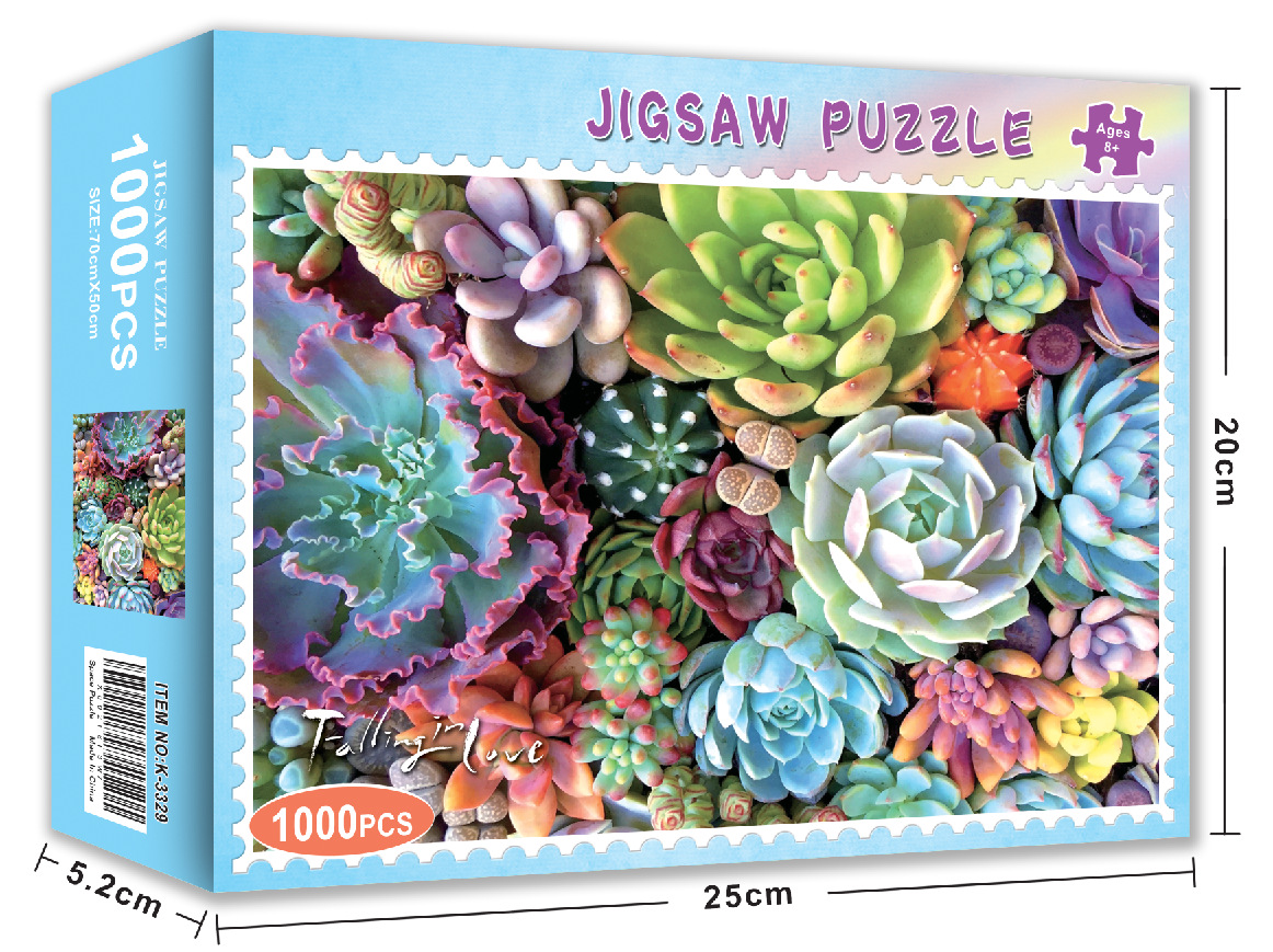 Bộ Tranh Ghép Xếp Hình 1000 Pcs Jigsaw Puzzle Sắc Màu Bản Thú Vị Cao Cấp