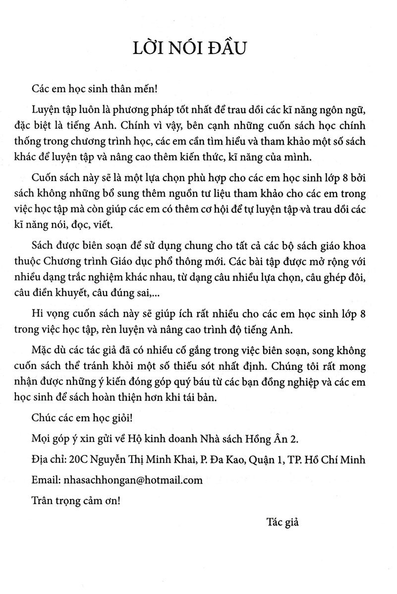 702 Câu Trắc Nghiệm Tiếng Anh 8 - Không Đáp Án _HA