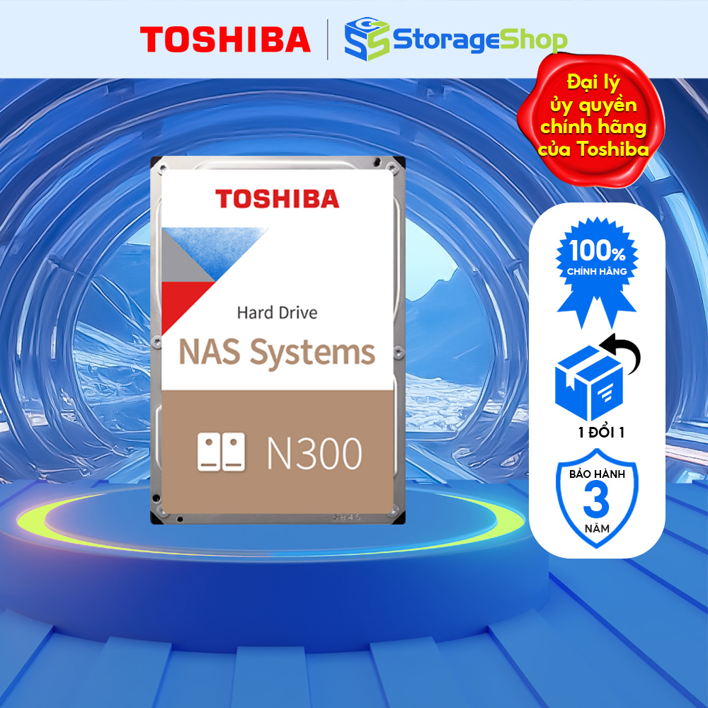 Ổ cứng mạng nas HDD Toshiba N300 Gold 3.5Inch Hàng chính hãng