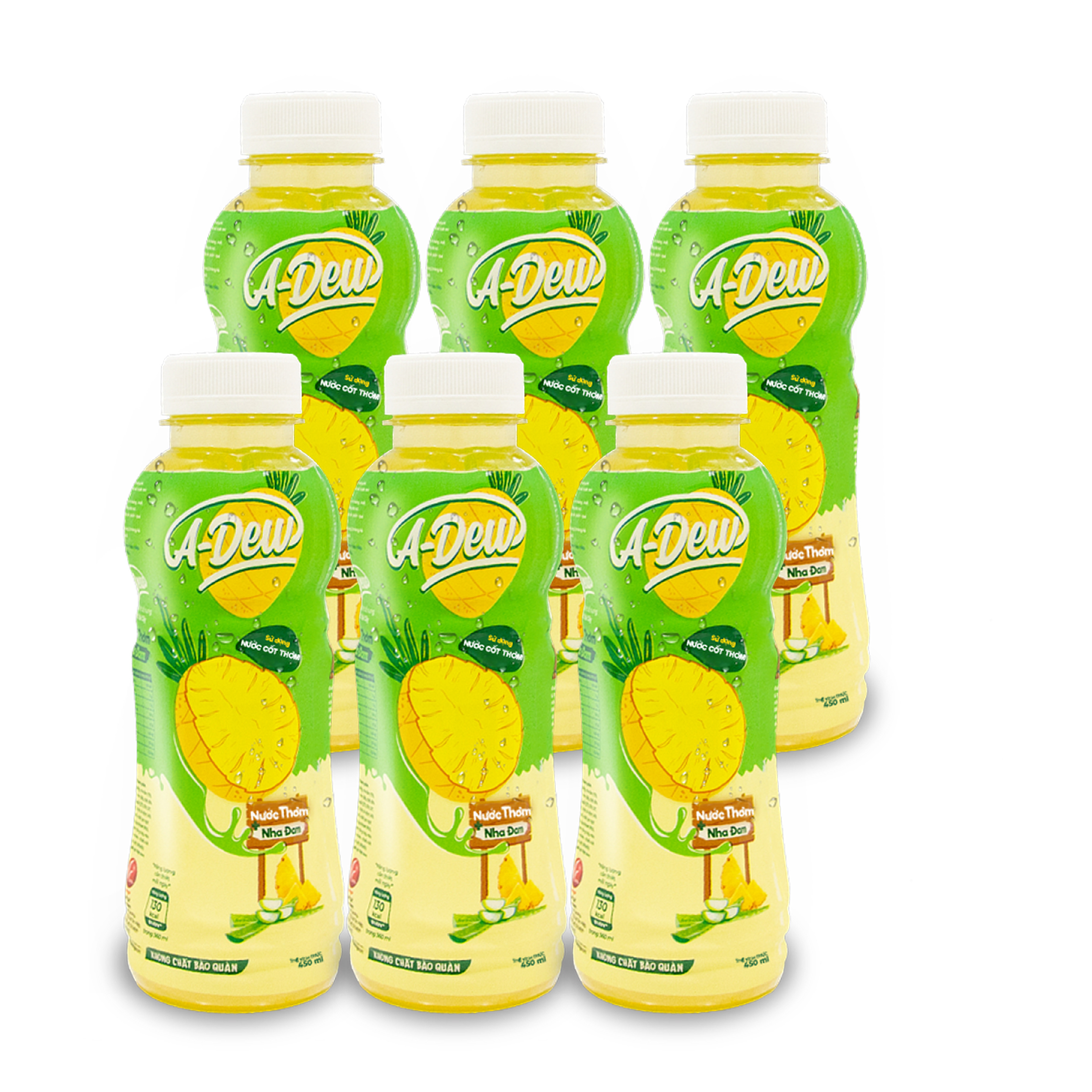 Nước Trái Cây Thơm Nha Đam A-Dew Chai 450ml (Lốc 6 chai)