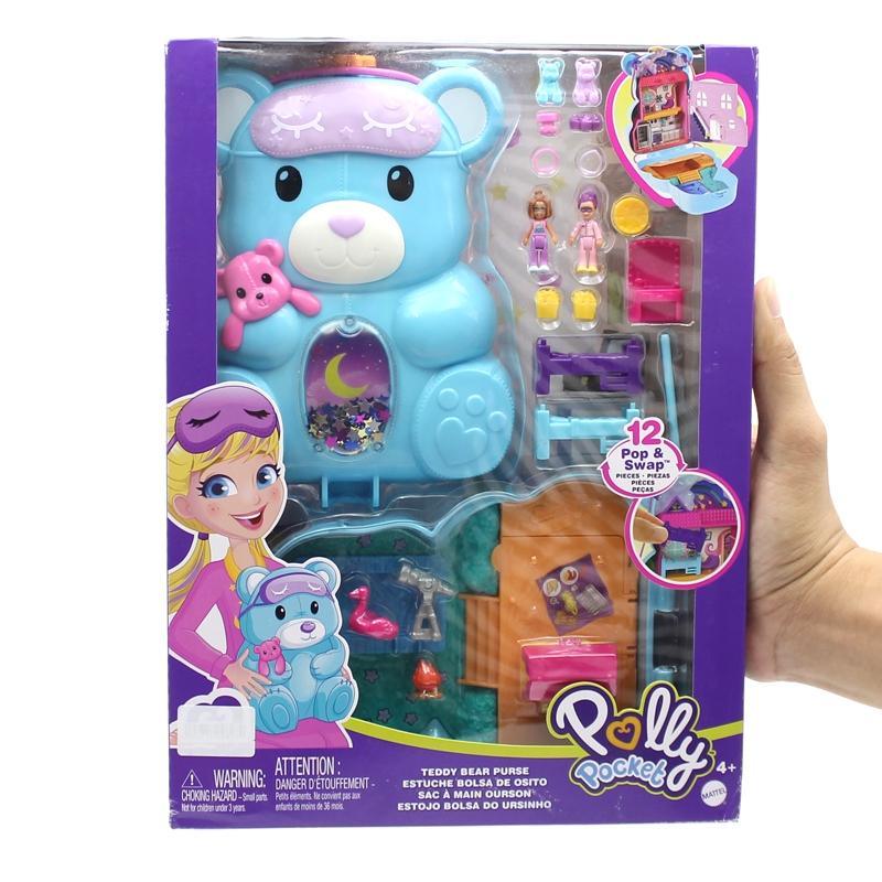 Đồ Chơi Túi Gấu Teddy Dễ Thương Teddy Bear Purse - Polly Pocket HGC39/GKJ63