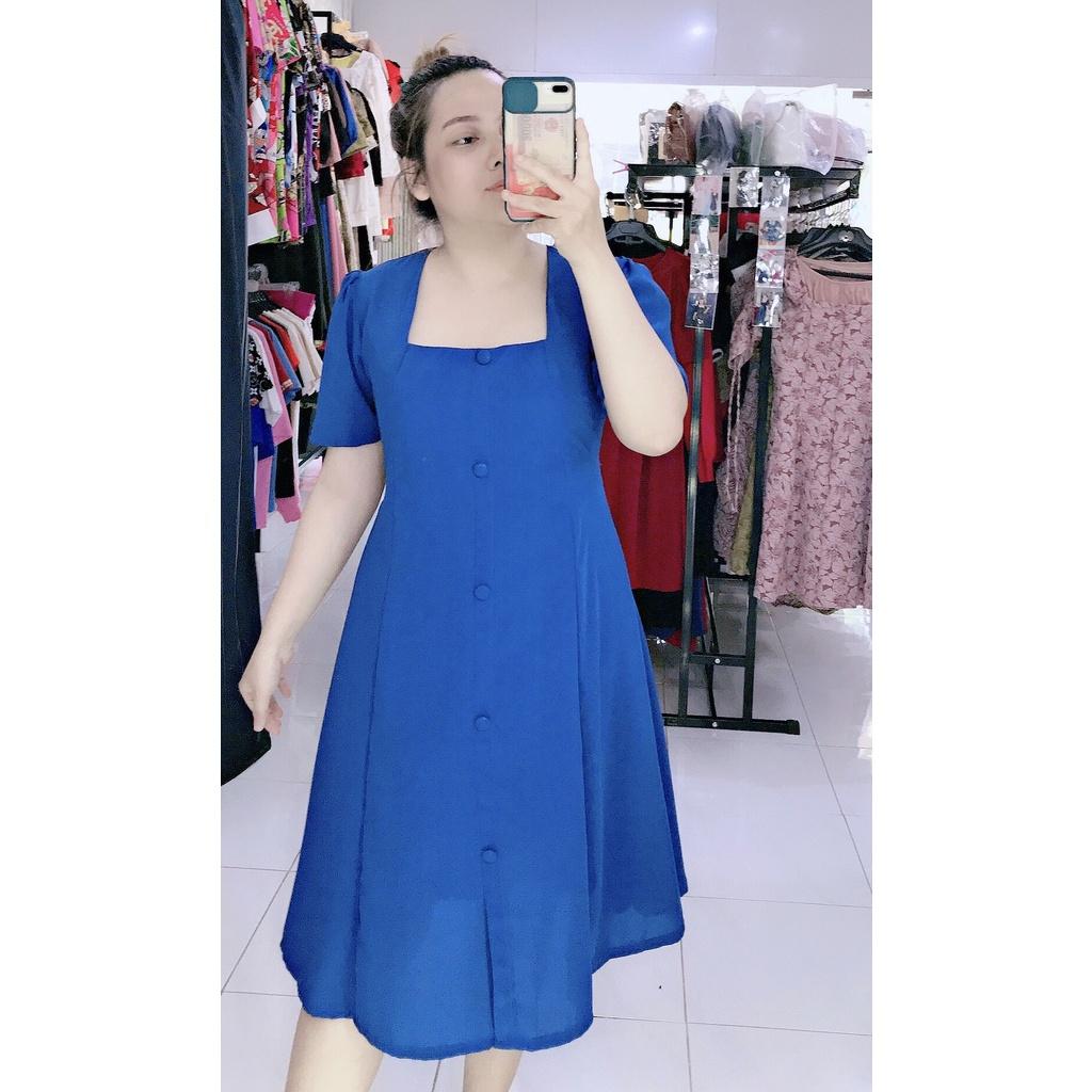 ĐẦM BIGSIZE CỔ VUÔNG RETRO