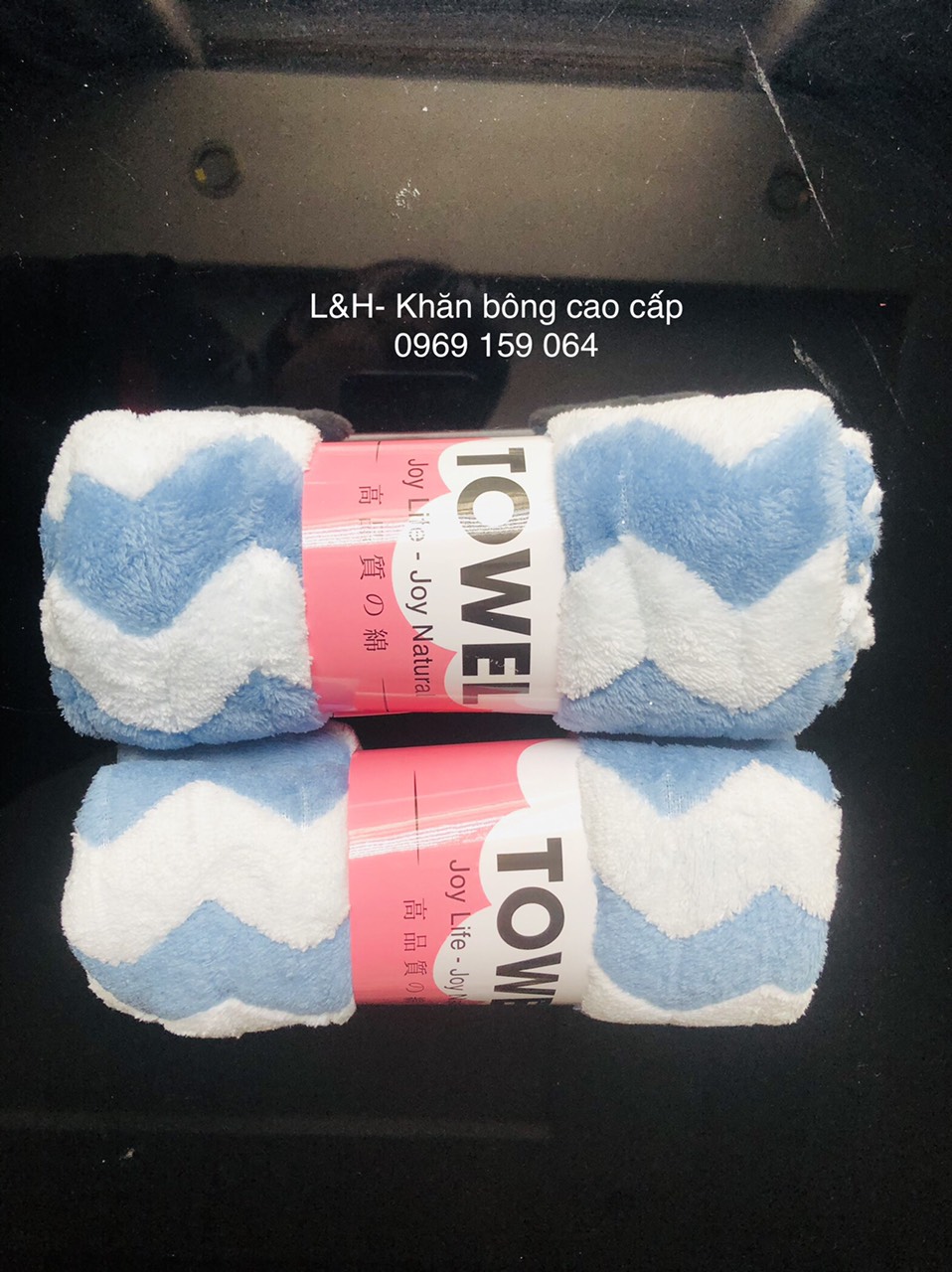 Khăn lau tóc lông cừu, sóng to, KT 35x75cm