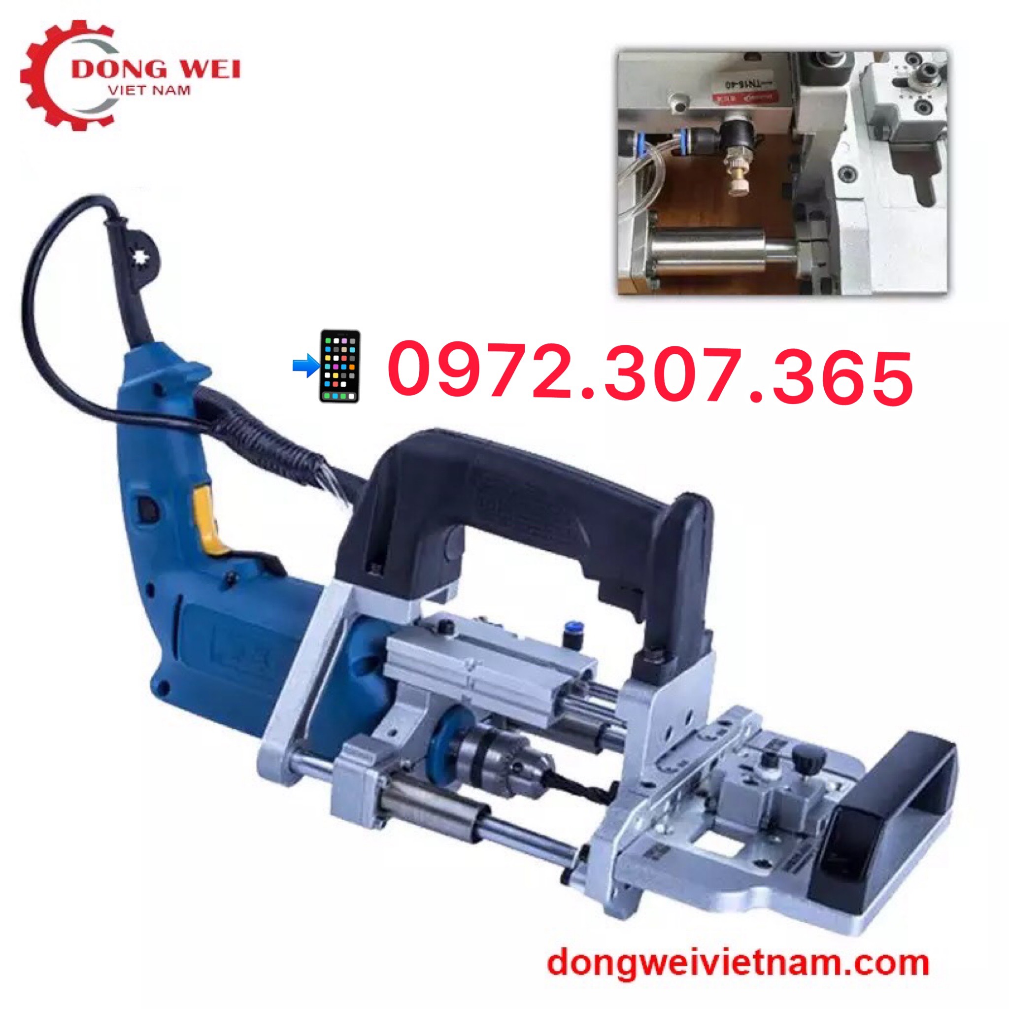 MÁY KHOAN LIÊN KẾT CHỐT CAM CHỐT GỖ KẾT HỢP HƠI KHÍ NÉN