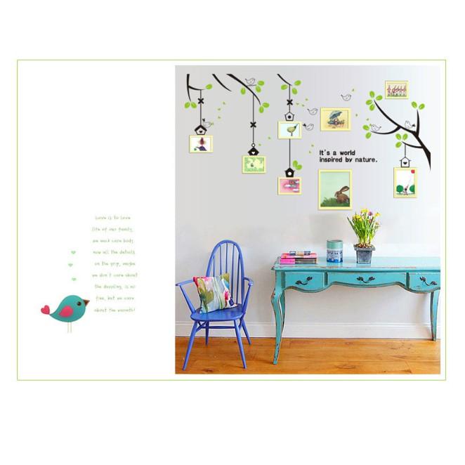 Decal trang trí nhánh cây xanh