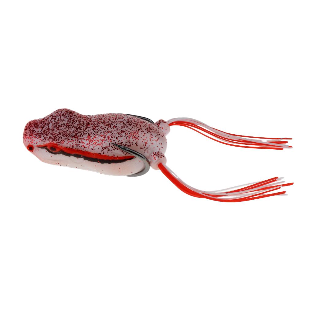 Lifelike Topwater Frog Fishing Lure Soft Crankbaits Hook Baits for Bass Pike