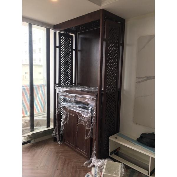 Bàn thờ bằng gỗ sồi chung cư hiện đại